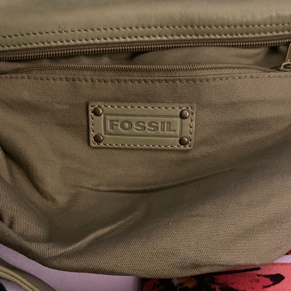 Fossil Green Leather Women's Bag - Picture 13 of 16